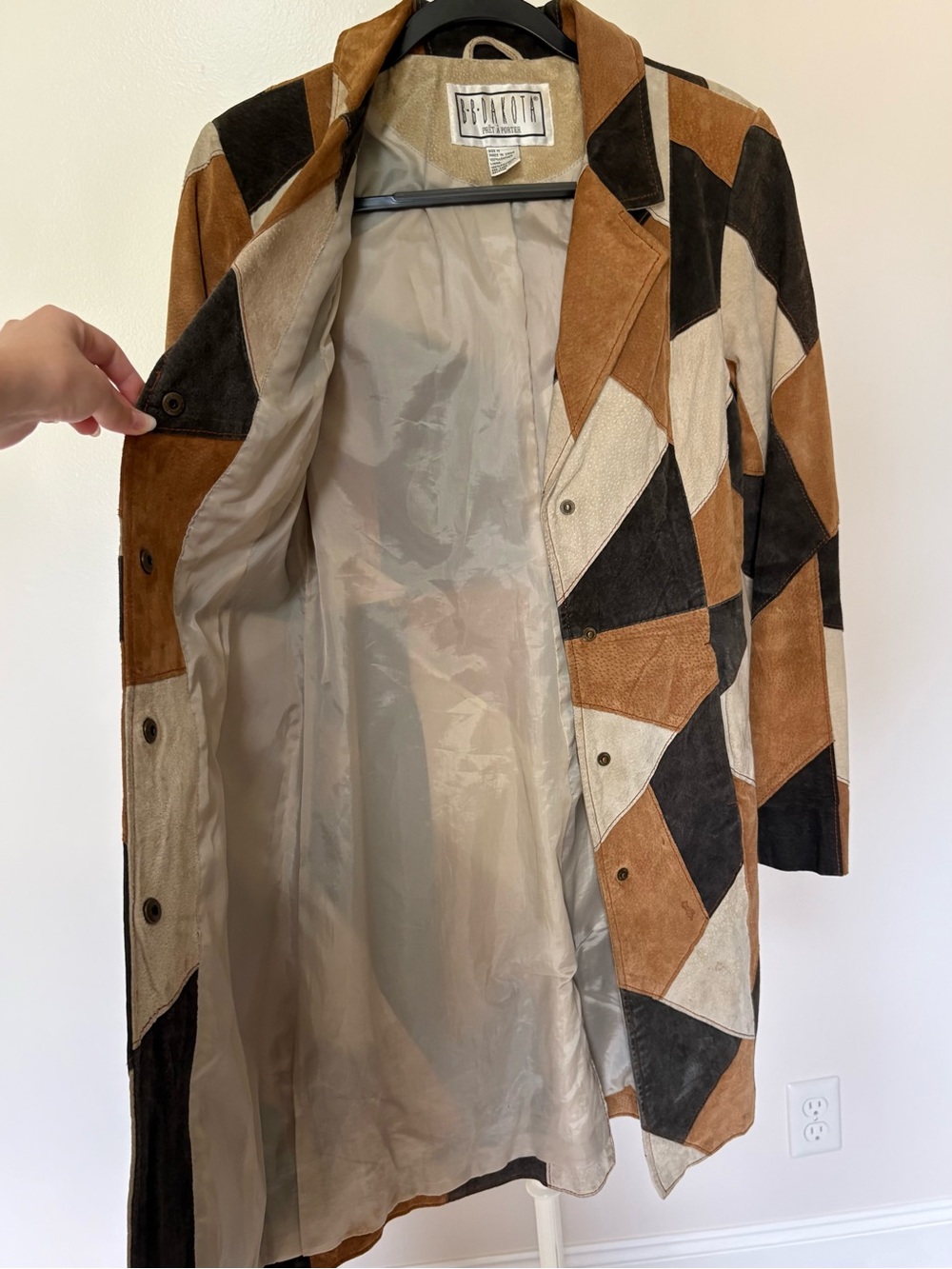 Vintage Leather Patchwork Jacket B.B. Dakota - Picture 5 of 8